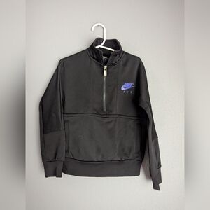 Nike 3/4 Zip Black Pullover Size 3T. Black And Blue Nike Sweatshirt.